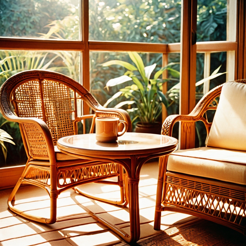 scene70ssunro,  a ceramic coffee mug,  1970s sunroom on Tensor.Art