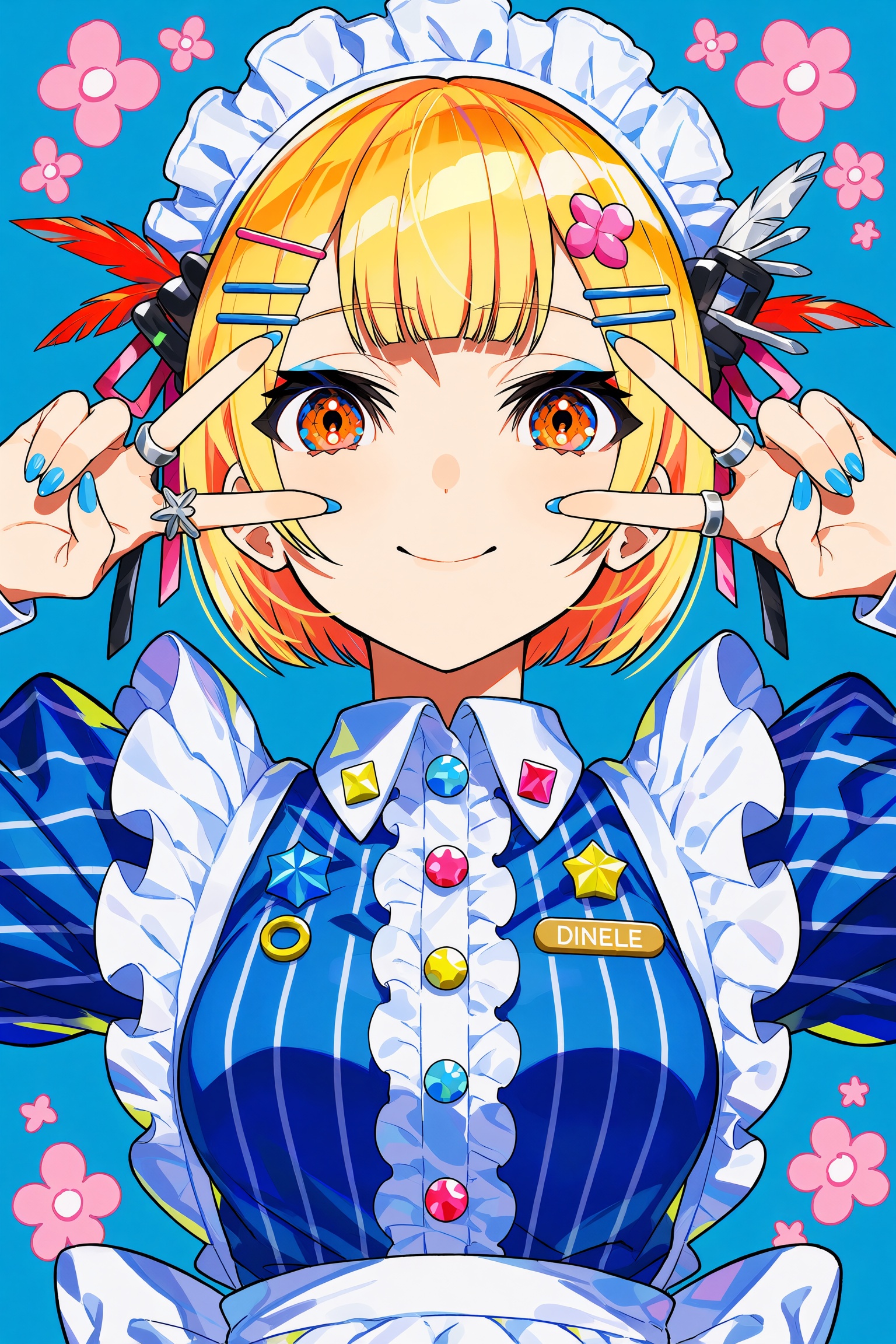1girl,  solo,  one eye closed on Tensor.Art