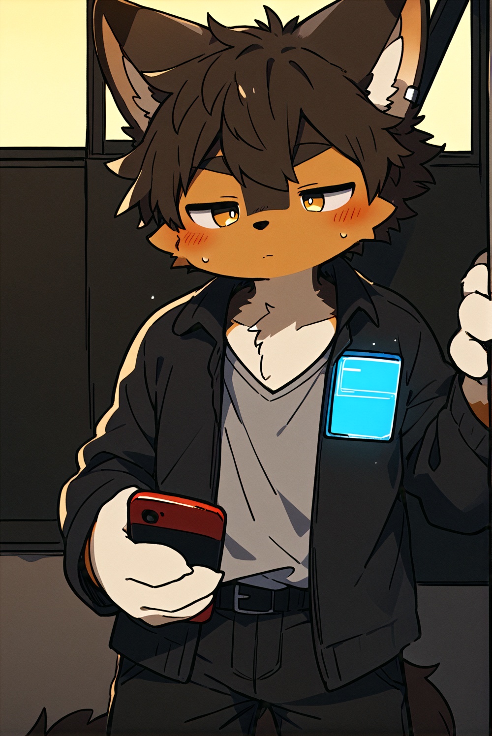 Electronic pixel style,furry,1boy,<lora:Electronic pixel style（茗Akira）:0.6>,