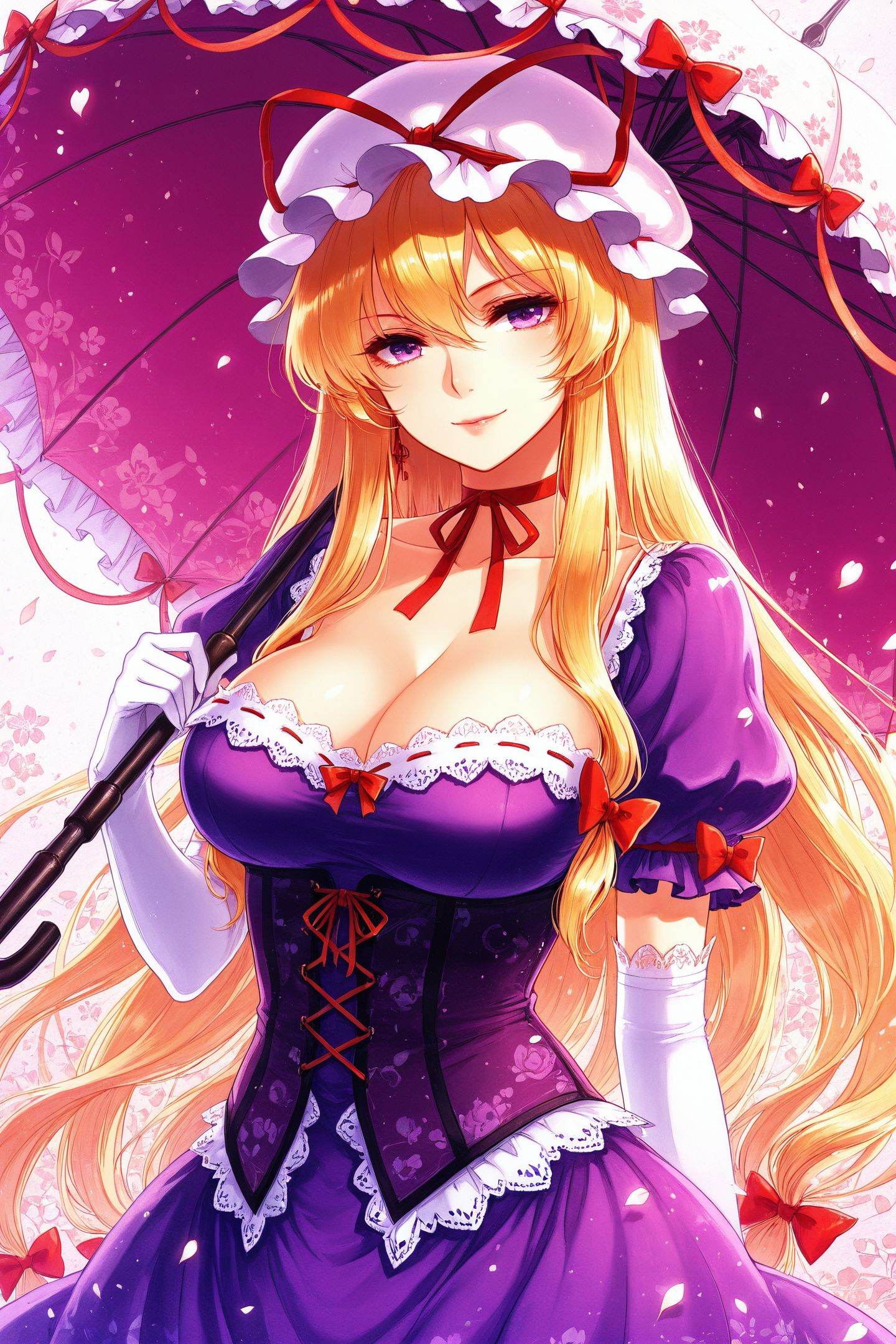 Kieta Style,  1girl,  yakumo yukari on Tensor.Art