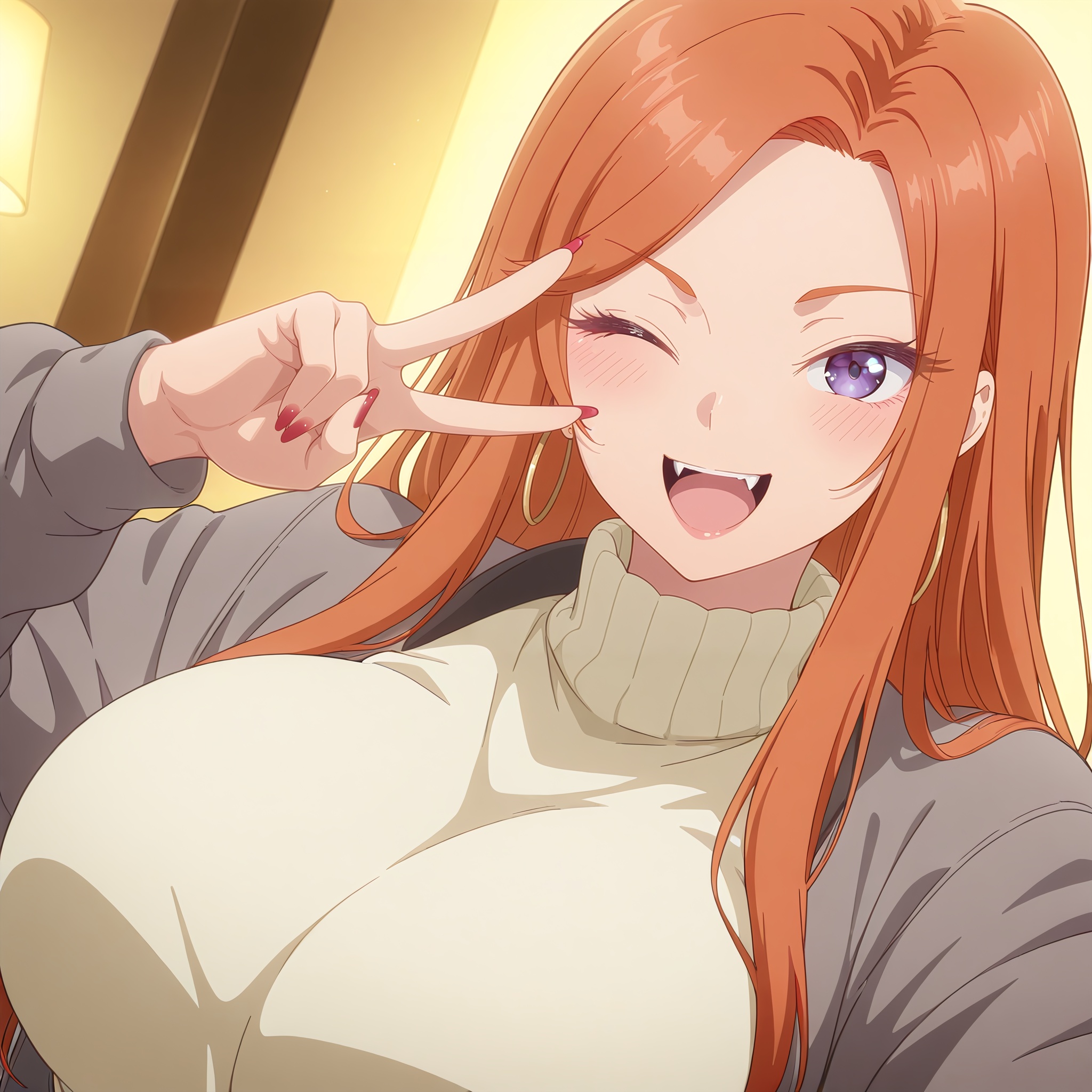 mai_fuyuki-dosankogal,  1girl,  one eye closed on Tensor.Art