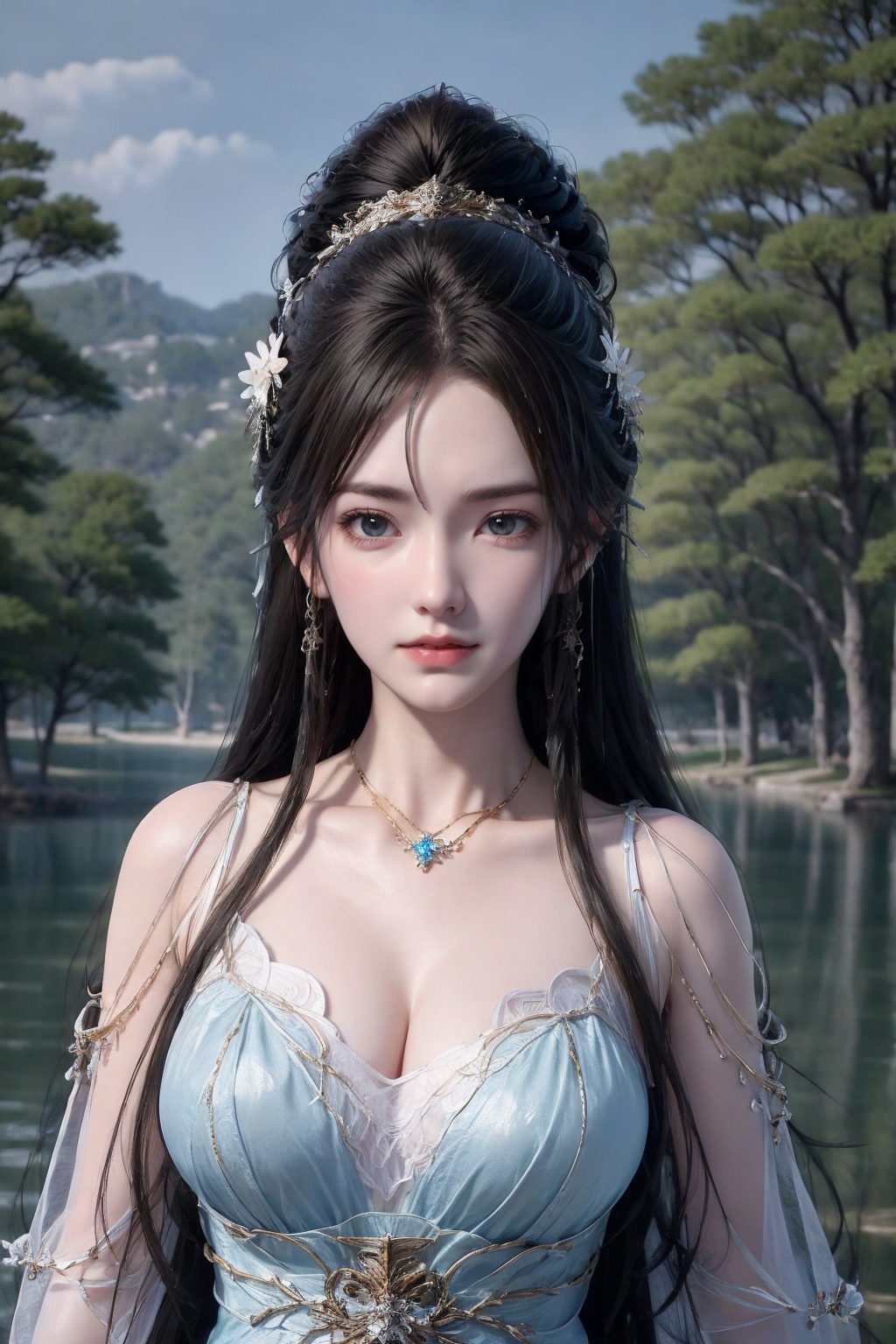 QingYi,  1girl,  upper body on Tensor.Art