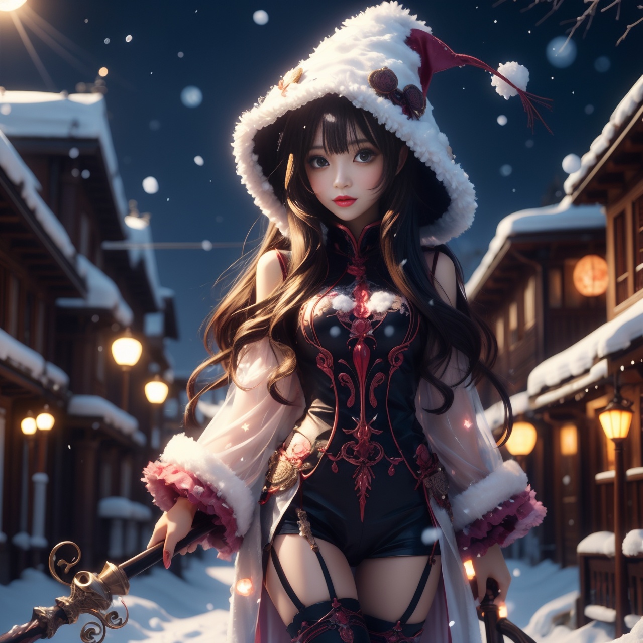 anime,  cute girl,  wizard hat on Tensor.Art
