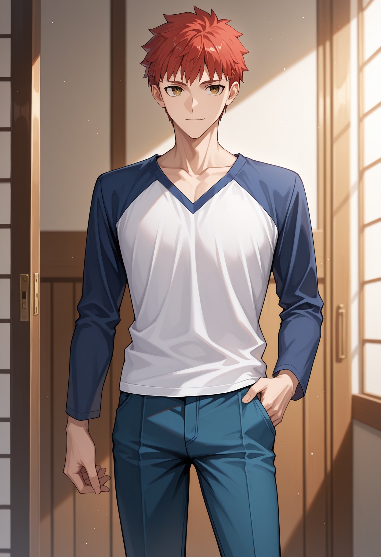1boy,  bishounen,  Emiya Shirou on Tensor.Art