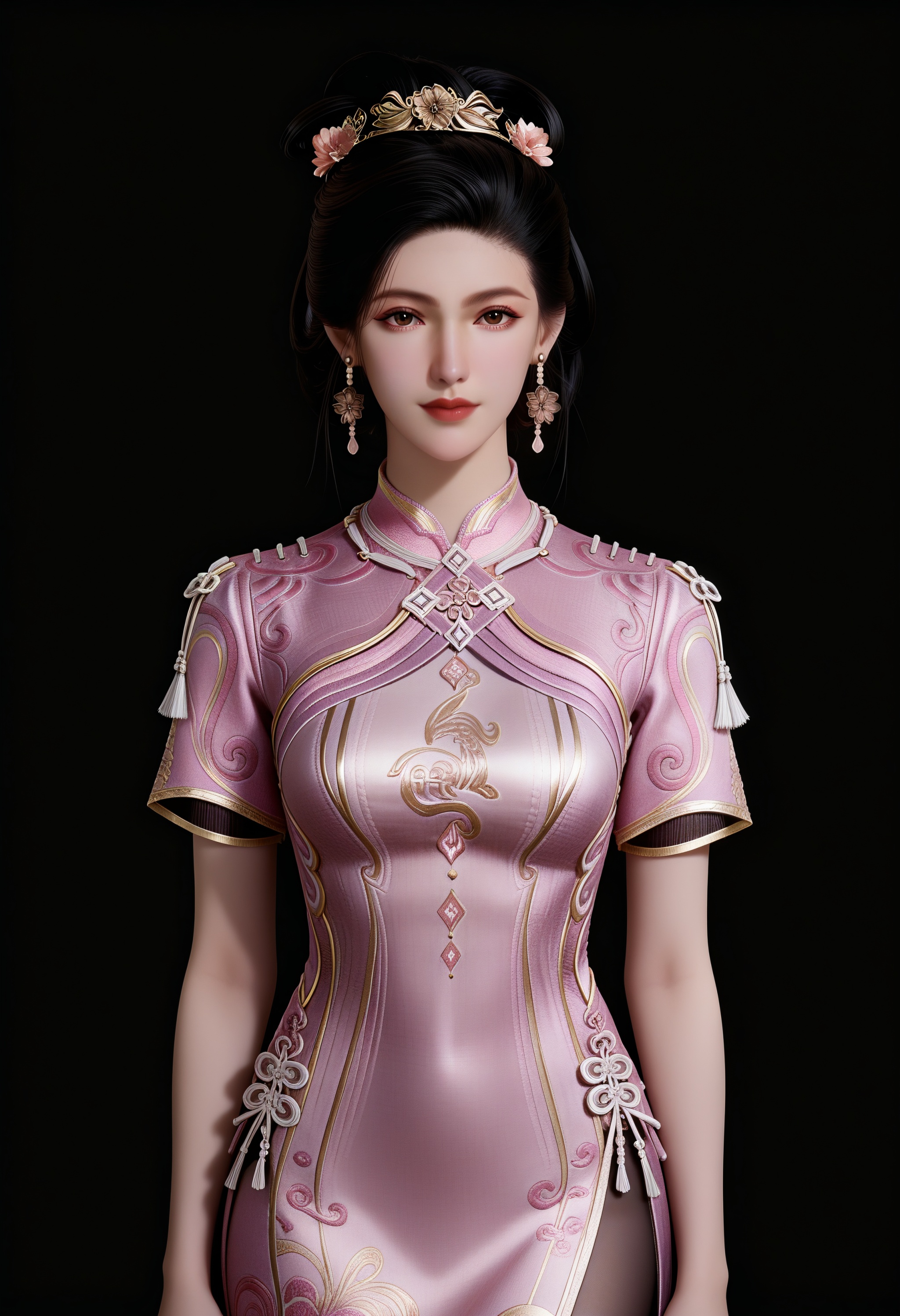 looking at viewer,  front view,  collarbone by 誠 on Tensor.Art