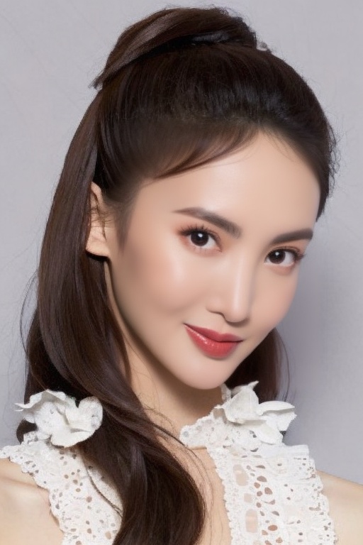 (masterpiece, top quality),best quality,fair skin,(extremely detailed face),((looking at viewer)),1girl,black eyes,black hair,blurry,brown eyes,brown hair,long hair,grey background,jewelry,lipstick,long hair,looking at viewer,mole under eye,petals,realistic,smile,solo,upper body,white background,black hair,no watermark,,<lora:jinchen>