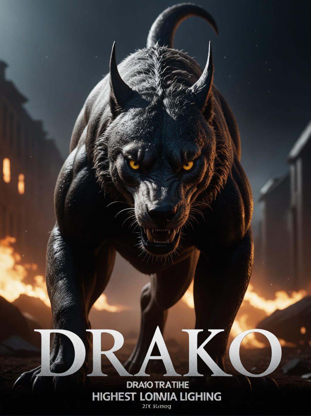 (movie poster with title and text graphics:1.3) (under the title banner text logo "D\R\A\K\O":1.5),, alita , full body, brow eyes ,perfect composition trending on artstation photorealistic, cinematic lighting, dark atmosphere, volumetric lighting, action pose, epic scene, lots of fine detail, movie style, photography, natural textures, natural light, natural blur, photorealism, cinematic rendering, ray tracing, highest quality, highest detail, Cinematic, Blur Effect, Long Exposure, 8K, Ultra-HD, Natural Lighting, Moody Lighting, Cinematic Lighting, hyper-realistic, vibrant, 8k, detailed, ultra detailt,