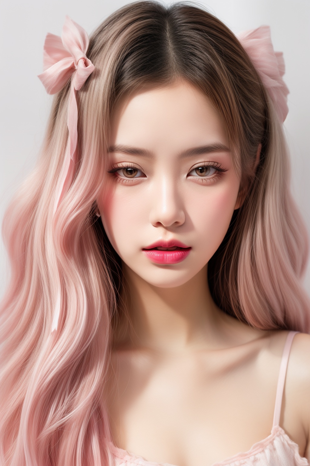 ((nail polish,  eyeliner,  eyelashes on Tensor.Art
