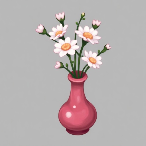 RHJZ3,RHJZ3,Digital Illustration,Placed on a gray background.,A vase,