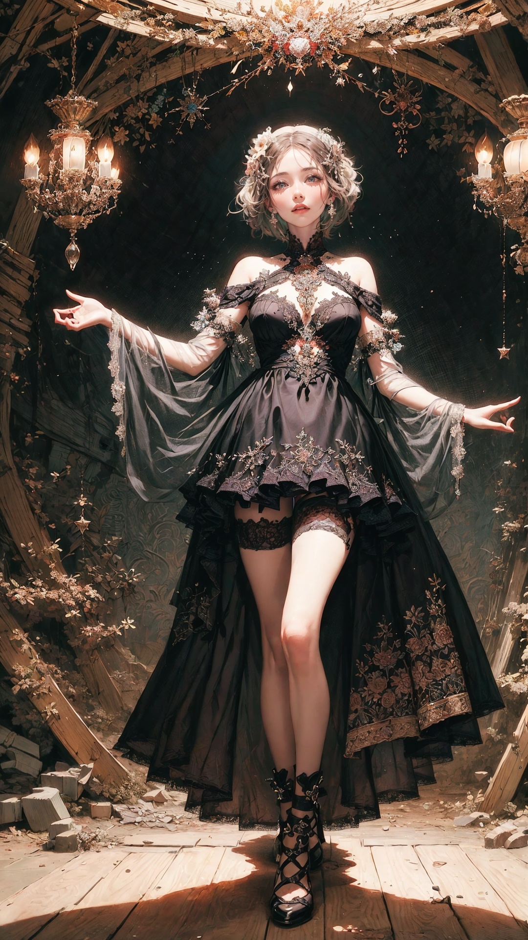 tutututu, breasts, medium breasts, see-through, underwear, lingerie, skirt,official art, unity 8k wallpaper, ultra detailed, beautiful and aesthetic, masterpiece, best quality, (zentangle, mandala, tangle, entangle), (fractal art:1.3) , 1girl, extremely detailed, dynamic angle, cowboyshot, the most beautiful form of chaos, elegant, a brutalist designed, vivid colours, romanticism, by james jean, roby dwi antono, ross tran, francis bacon, michal mraz, adrian ghenie, petra cortright, gerhard richter, takato yamamoto, ashley wood, atmospheric, ecstasy of musical notes, streaming musical notes visible, <lora:tutucs_v1:0.8>