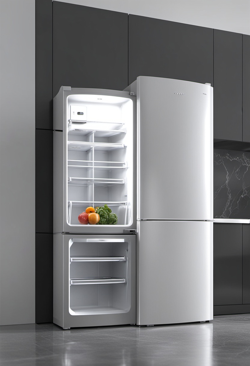 <lora:Q-XL-000006:1>,There is a refrigerator in the room