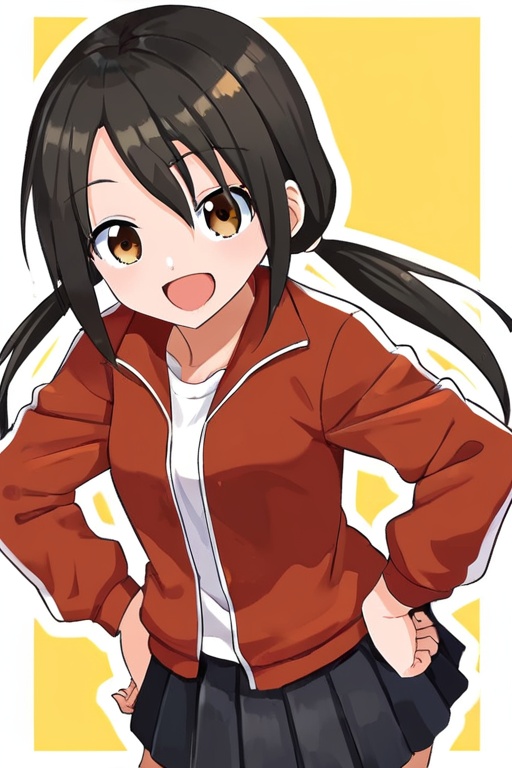 NagisaAkane,  black hair,  low twintails on Tensor.Art
