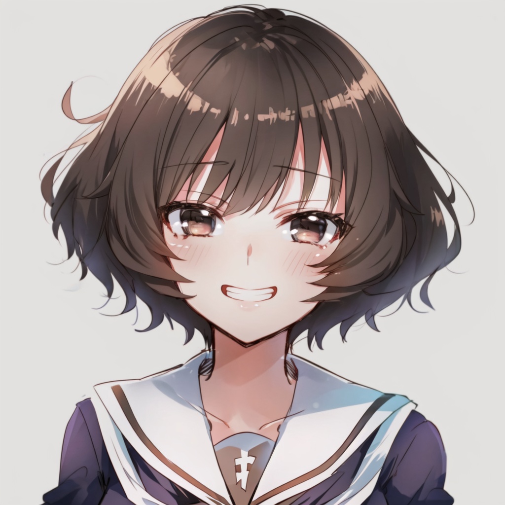 Yukari,  brown hair,  short hair on Tensor.Art