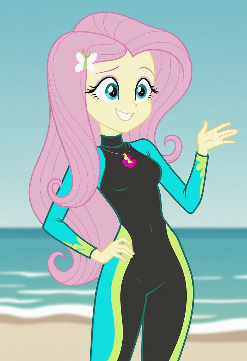 fluttershy_swimsuit,  Equestria Girls,  Fluttershy on Tensor.Art