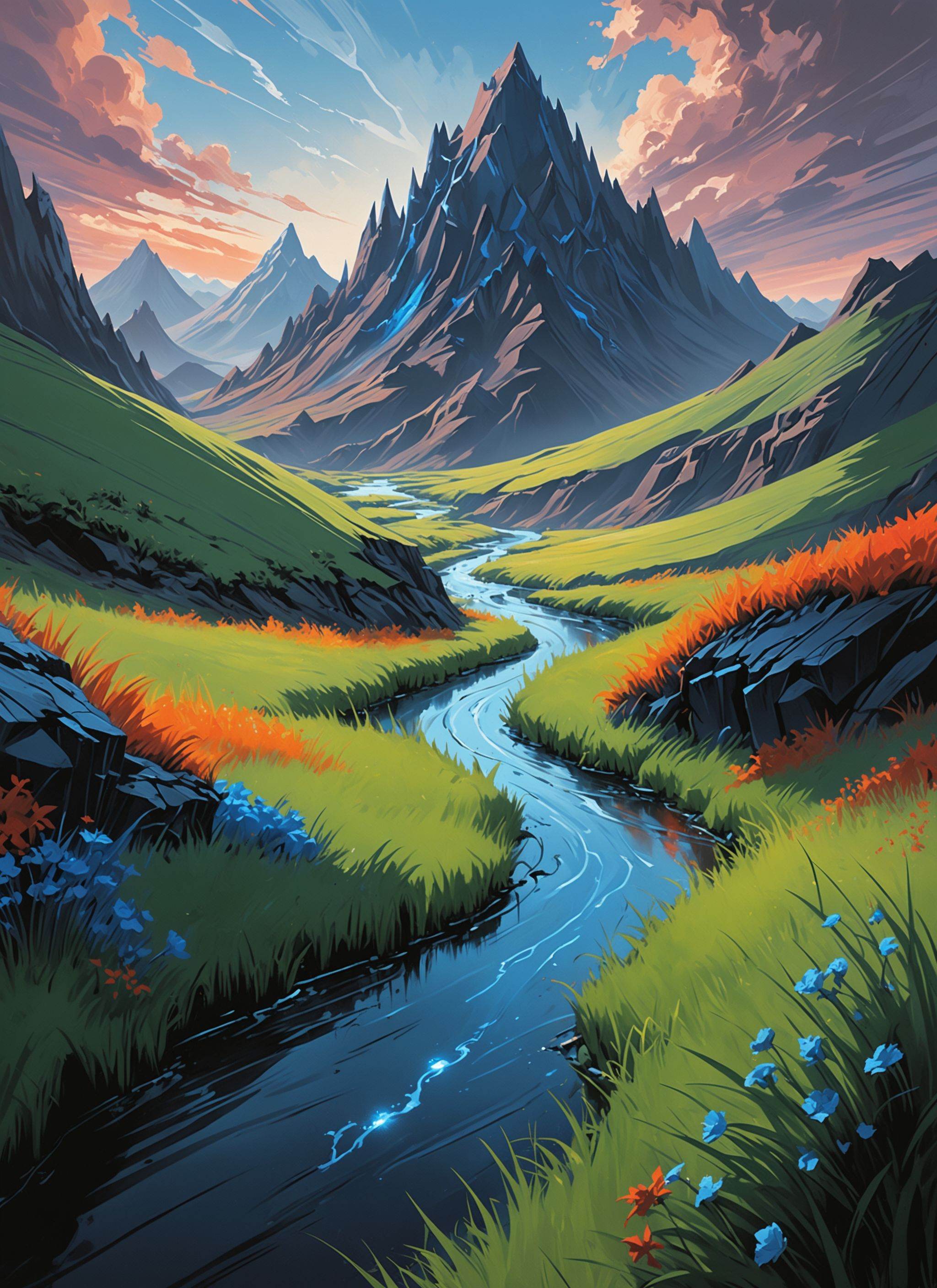 representation of colors,  by noah bradley by joshua middleton,  dynamic light on Tensor.Art