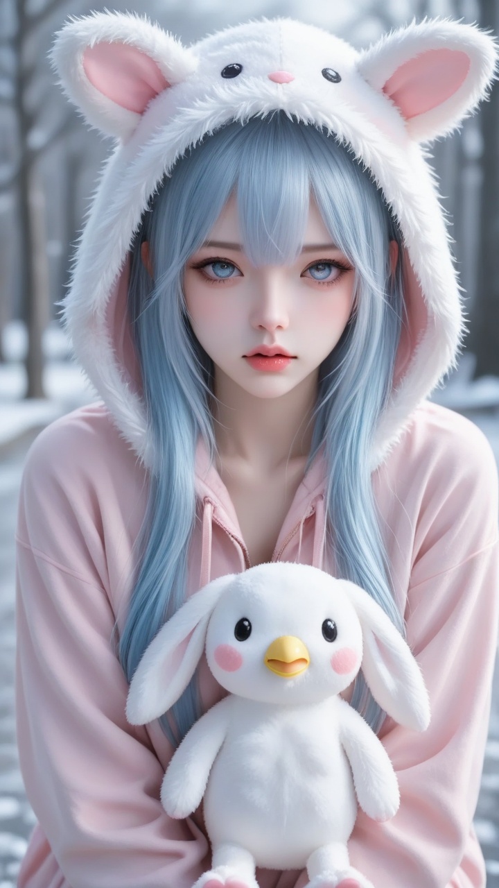 pipicg,  1girl,  hoodie by pipiai on Tensor.Art