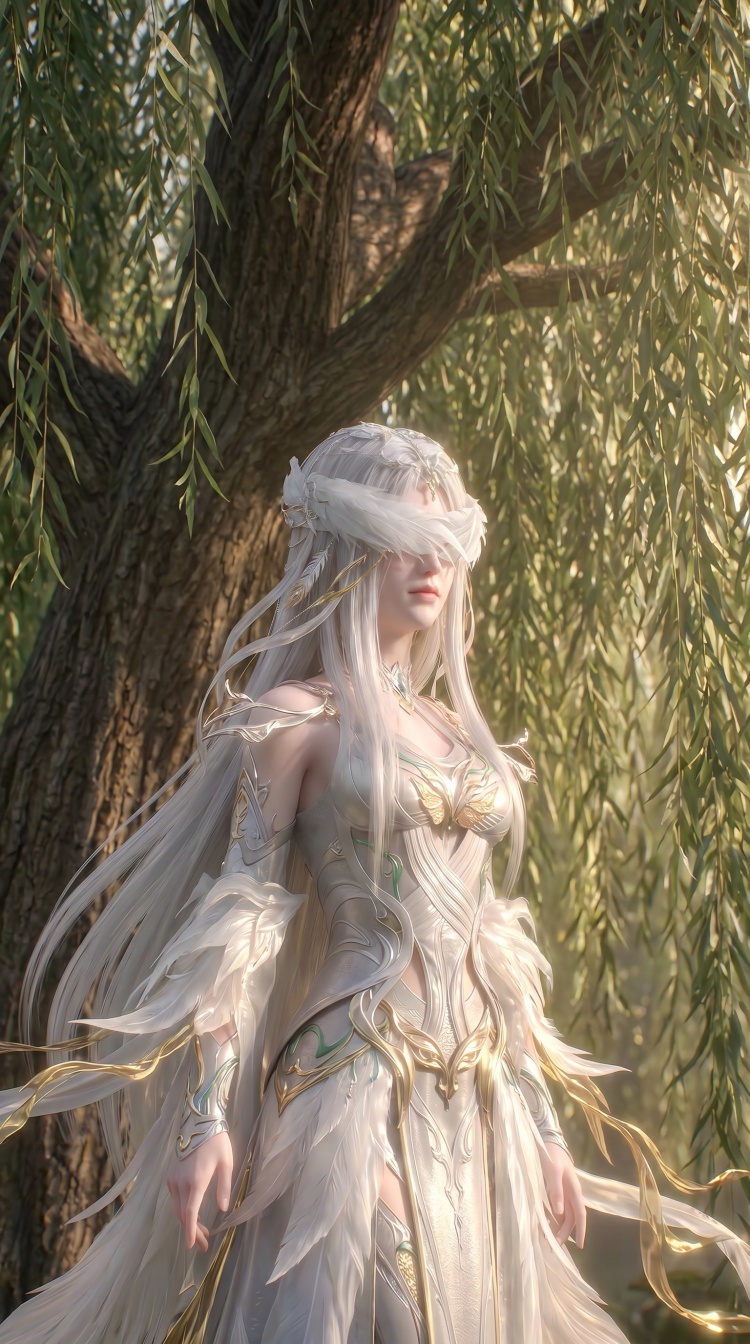 完美世界·九劫焚天白发柳树 by 天运子 on Tensor.Art