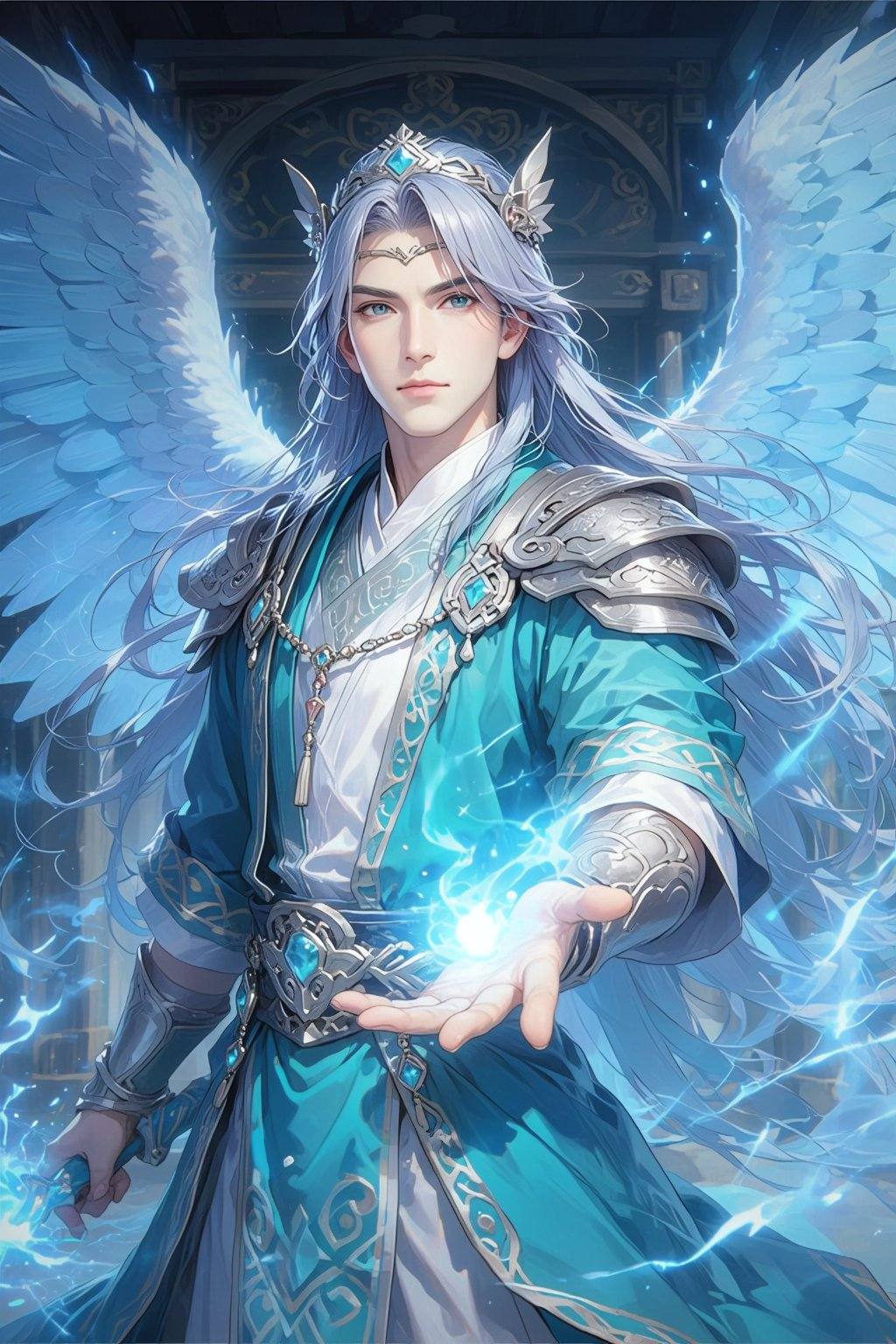 Anime style,  A young Asian man,  likely in his late teens or early twenties by 天TIN on Tensor.Art