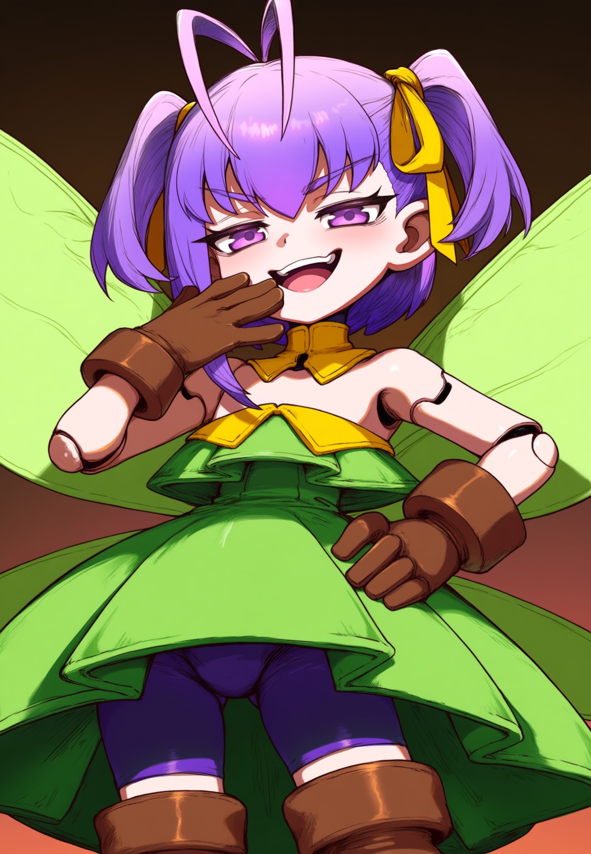 short hair,  purple hair,  antenna hair on Tensor.Art