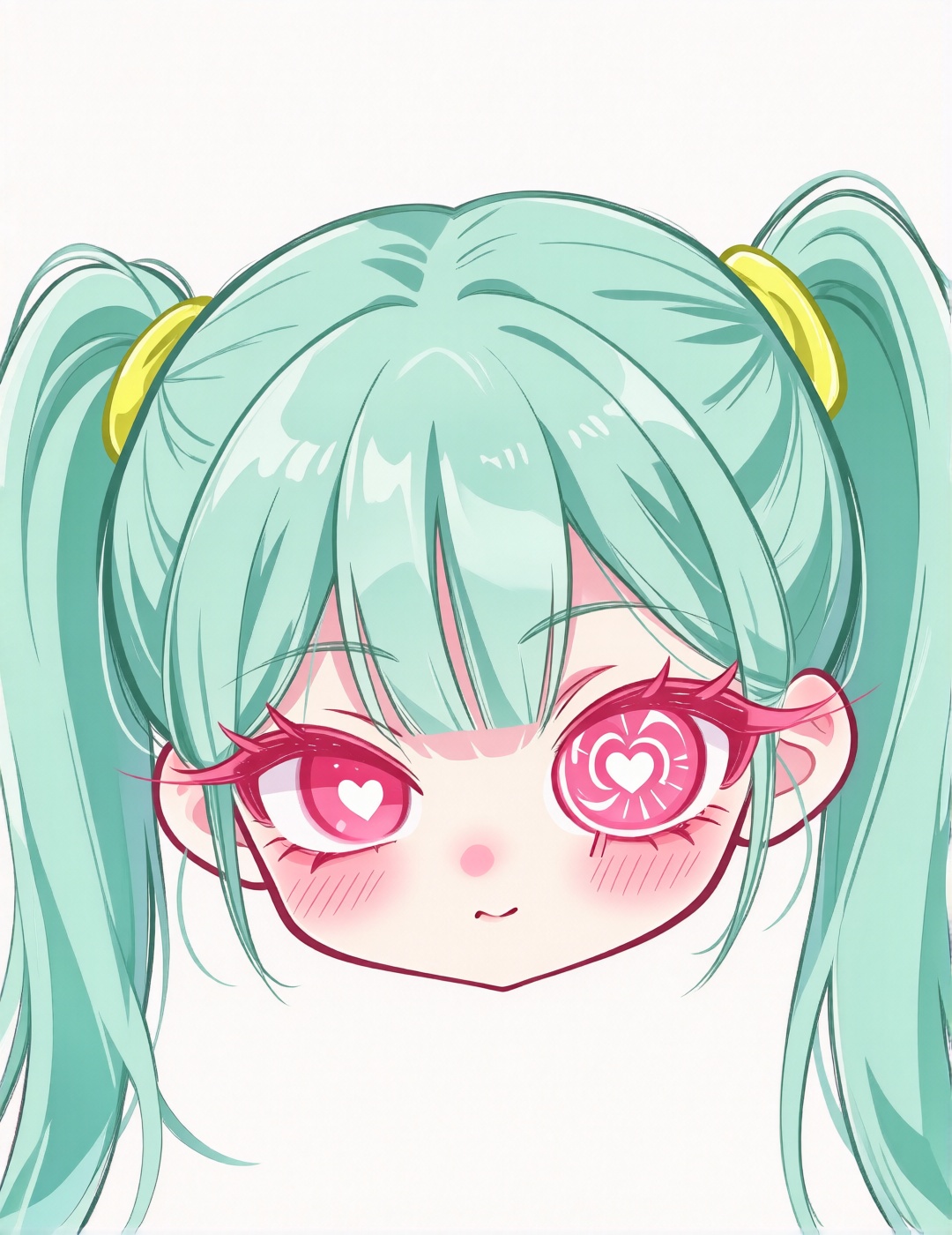 一张可爱二次元插画,  背景纯白,  画面中心是一位少女 by BP-miaomiao on Tensor.Art