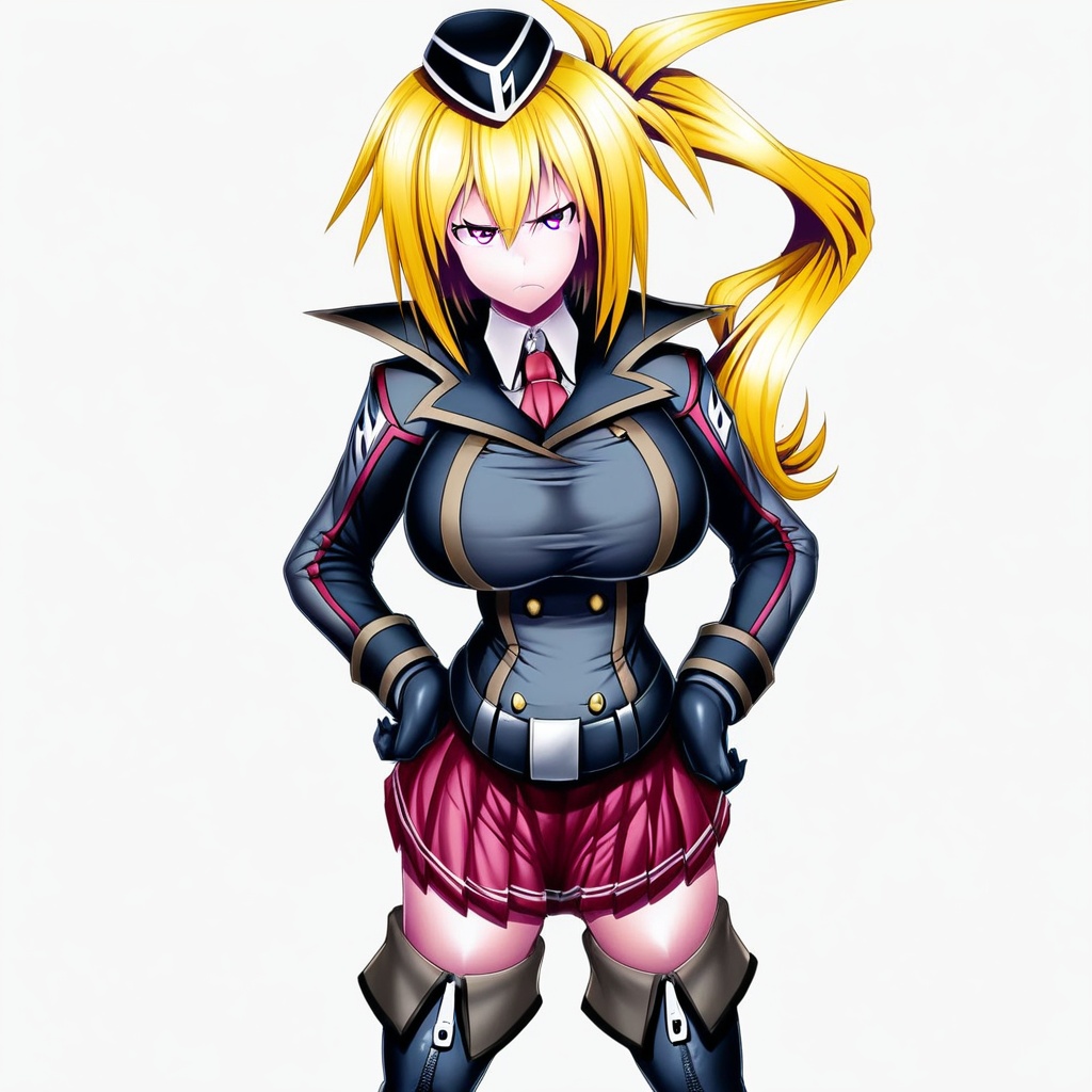 Blonde hair,  ponytail,  side ponytail on Tensor.Art