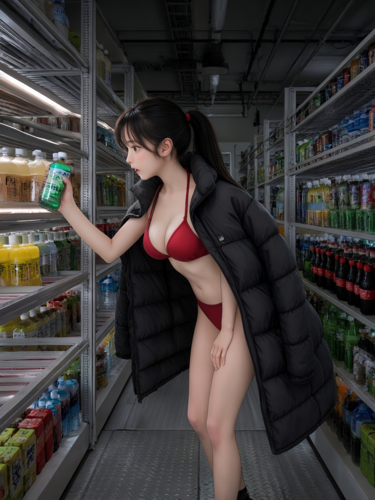 walk-in cooler,  small room,  storeroom interior on Tensor.Art