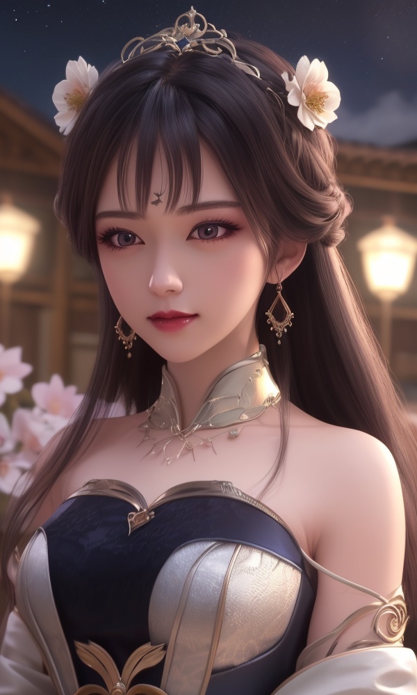 (,1girl, ,best quality, ),looking at viewer, <lora:370-DA-百炼成神-云洛-黑化:0.7>,ultra detailed background,ultra detailed background,ultra realistic 8k cg,, ,masterpiece, (( , )),, ,tamari \(flawless\),  ,   cure blossom, full moon,night,night sky,  (()), (), ,,