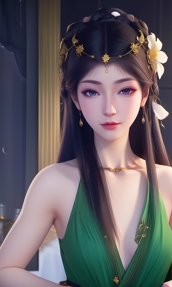 (,1girl, ,best quality, ),looking at viewer, <lora:408-DA-凡人修仙传-卓如婷:0.8> ,,ultra detailed background,ultra detailed background,ultra realistic 8k cg, ,masterpiece, (( , )),, realistic,science fiction,mole, ultra realistic 8k cg, ,     ,crescent moon, jasmine \(flower\),     (()), (), 