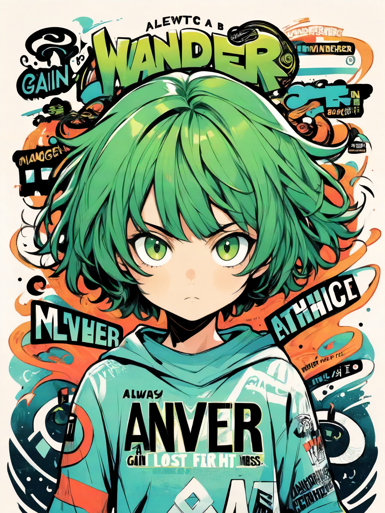 masterpiece,  manga style,  lettering art on Tensor.Art