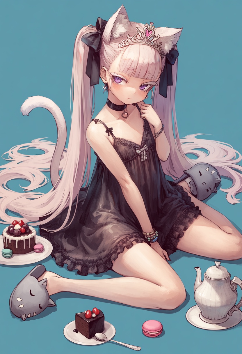 @4x0style,  cat girl,  cat ears on Tensor.Art