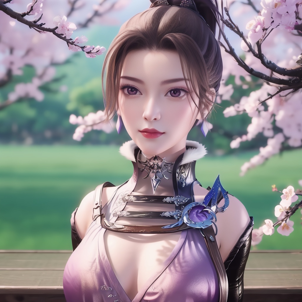 <lora:万界至尊-李雪衣-皮衣:0.8>, (,1girl, ,best quality, ),looking at viewer,  ,ultra realistic 8k cg,, ,masterpiece, (( , )),, ,   plum blossoms,    ,,  (cleavage),,  (), ,,