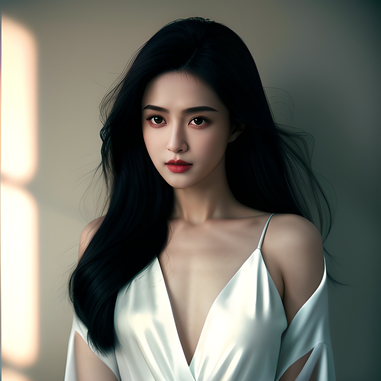 1girl,white top,(full body:1.1), (perfect eyes, beautiful face and black eyes:1.3, natural skin), (details:1.1), photorealistic, ultra realistic,32k,RAW photo, 8k uhd, dslr, high quality, film grain,, A photograph showcasing Zhang Jingna's style,(Zhang Jingna's signature style),ethereal and dreamlike subjects,rich and nuanced color palettes,(emotional depth),elegant compositions,artistic lighting, <lora:柒月-超真实高级脸美女:0.8>