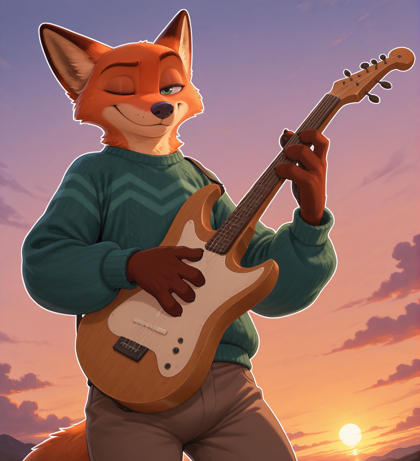 nick wilde,  fox,  1boy on Tensor.Art