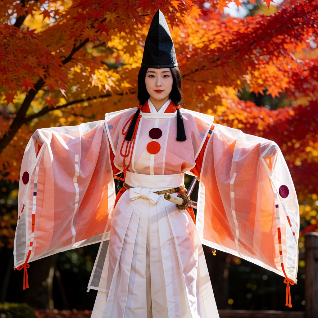 shirabyoshi,  1gozen,  red outfit on Tensor.Art