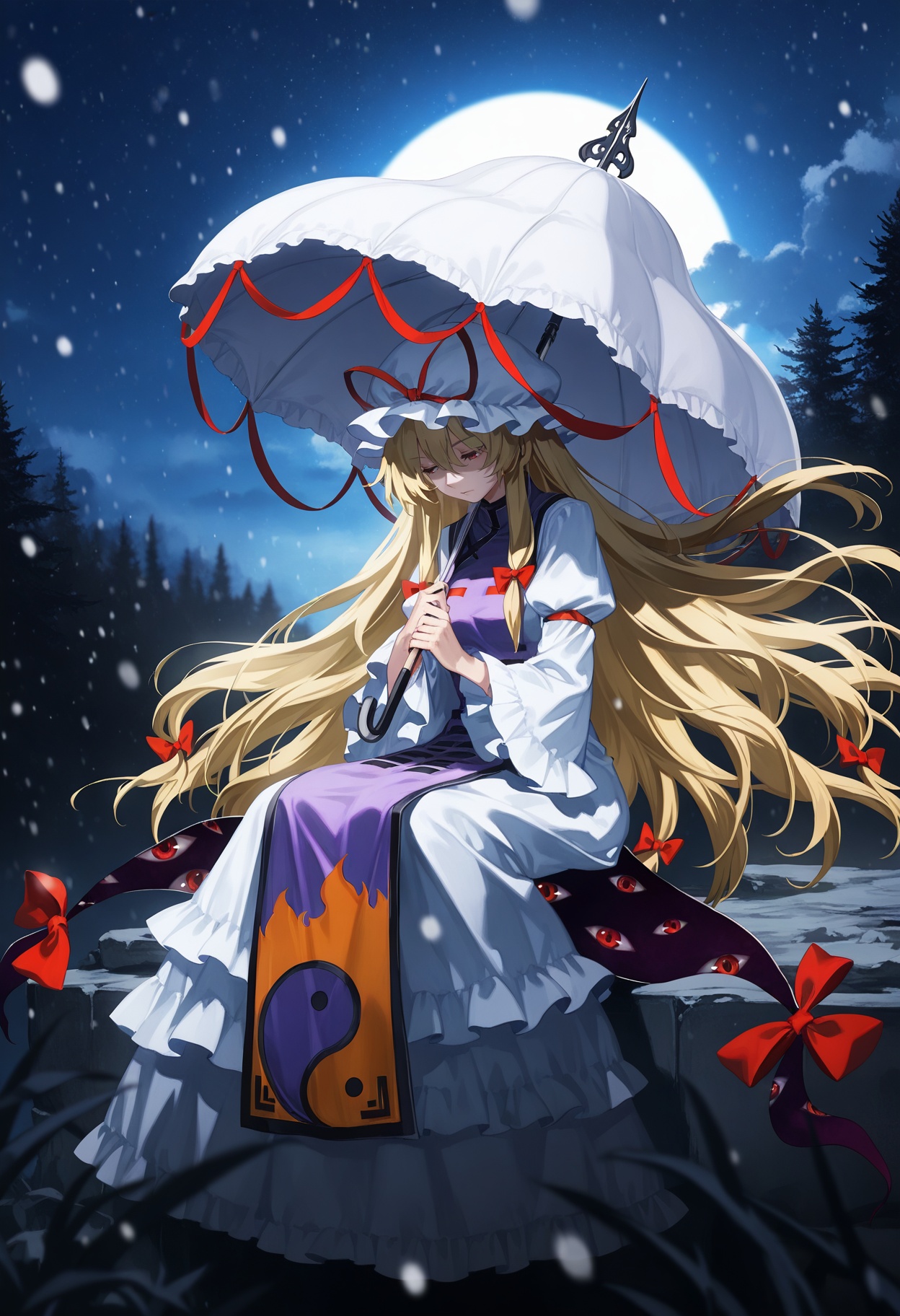 yakumo yukari,  touhou,  1girl on Tensor.Art