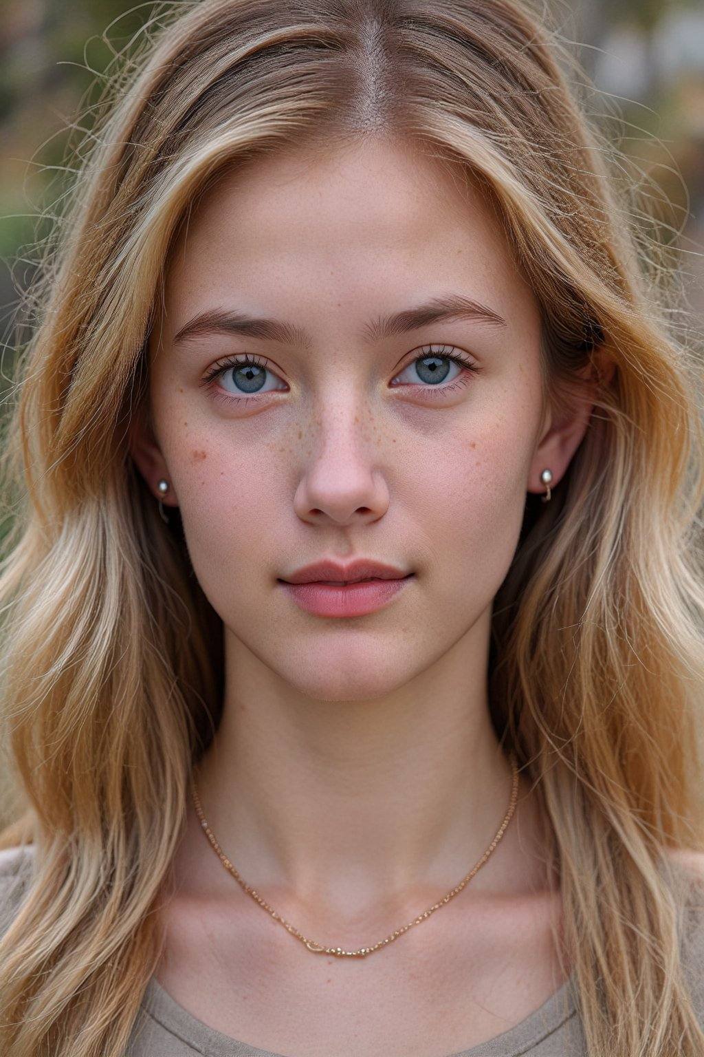 A young Caucasian woman,  appearing to be in her early twenties,  is centered in a medium close-up shot on Tensor.Art