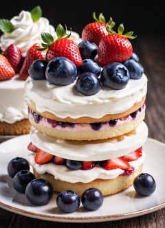 food, strawberry, cake, fruit, blueberry, food_focus, cream, strawberry_shortcake