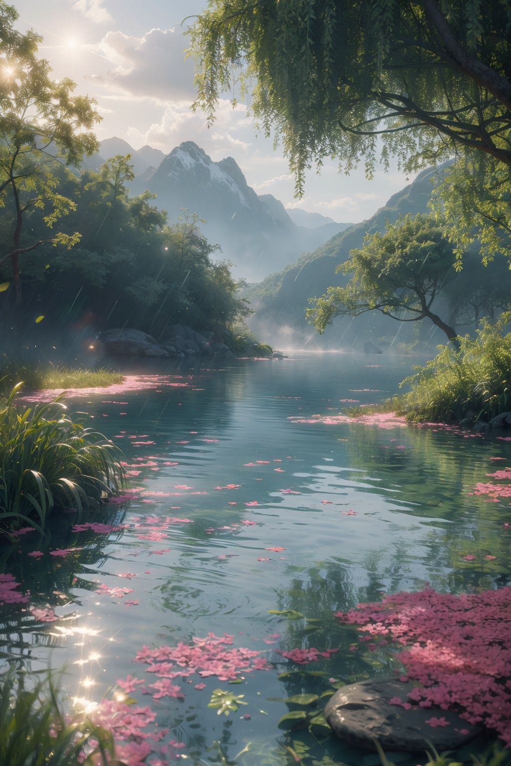 <lora:SLS_20240322204641-000005:0.75>,<lora:HDR:0.5>,<lora:MHB:0.3>,SLS,, with intense rainfall,monochromatic,masterpiece,best quality,high quality,extremely detailed CG unity 8k wallpaper,award winning photography,Bokeh,Depth of Field,HDR,bloom,Chromatic Aberration,Photorealistic,extremely detailed,trending on artstation,trending on CGsociety,Intricate,High Detail,dramatic,art by midjourney,volumetric lighting,tropical-island,orange sky,