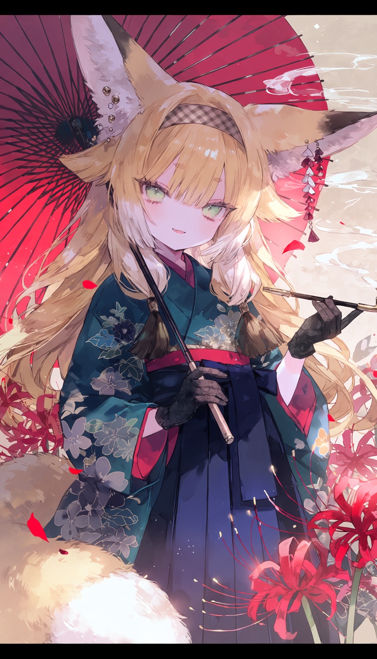 @4x0style,  1girl,  fox girl on Tensor.Art