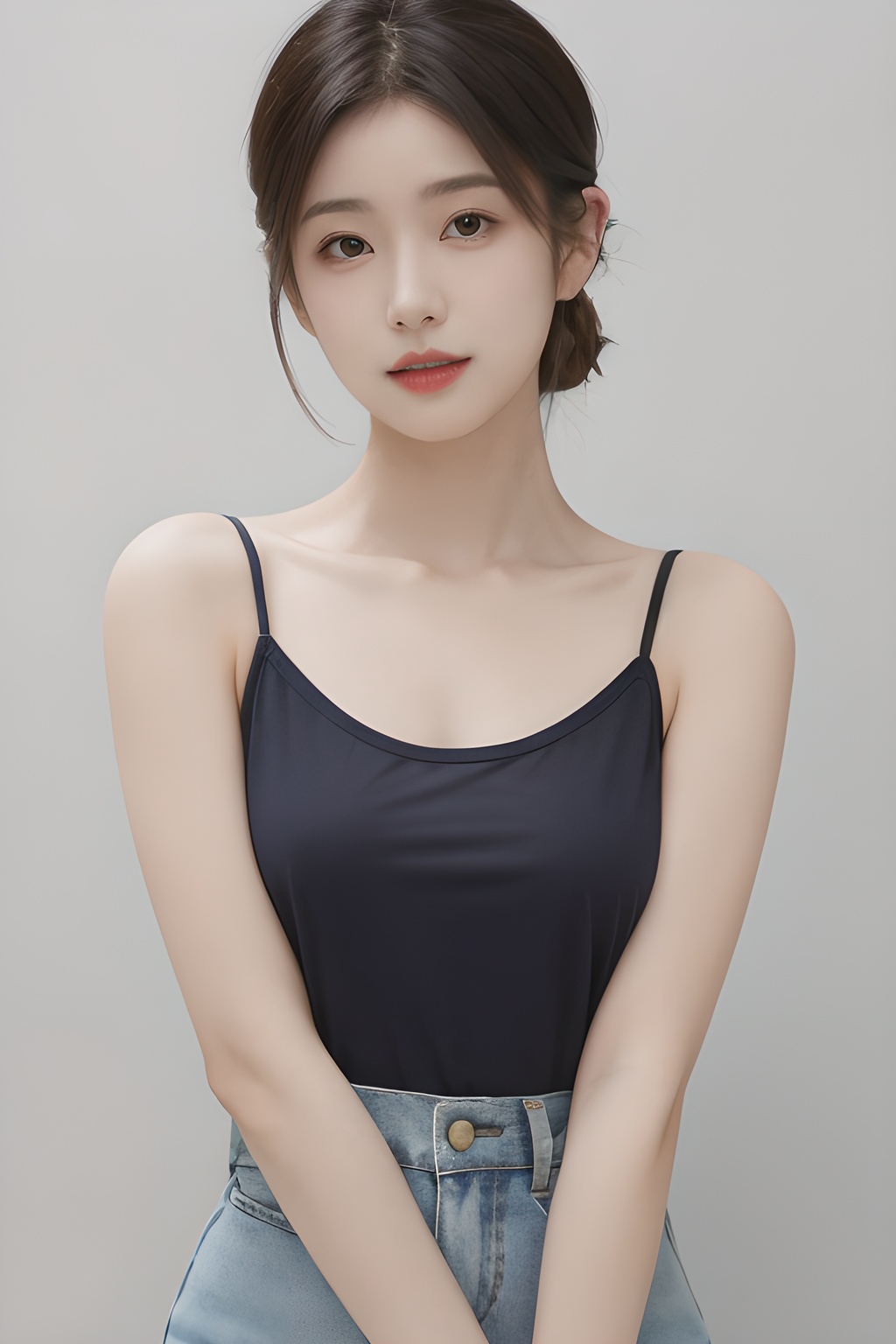 <lora:0805_10:0.7>,simple background,camisole,