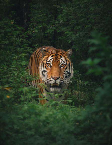 photographic portrait of a tiger in the jungle on Tensor.Art