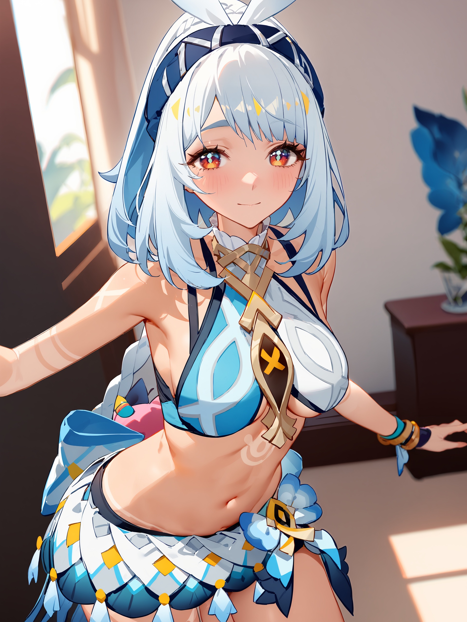 1girl,  mualani \(genshin impact\),  bodypaint on Tensor.Art