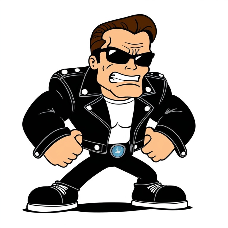 cartoon,  arnold schwarzenegger,  terminator on Tensor.Art