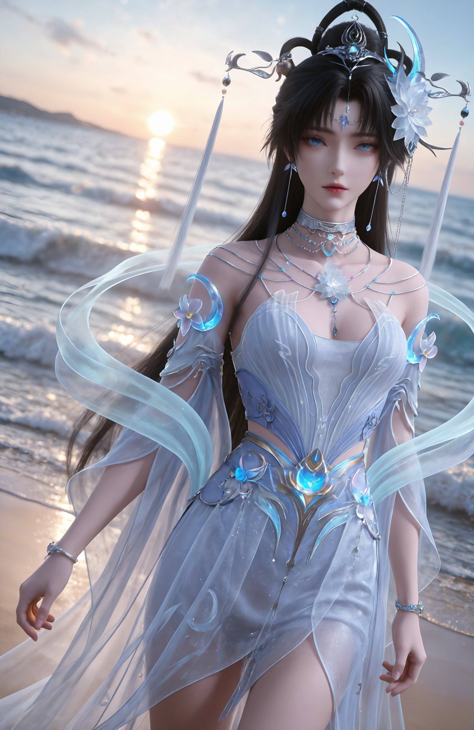 1girl,  long hair,  hair ornament by 天海TianHai on Tensor.Art