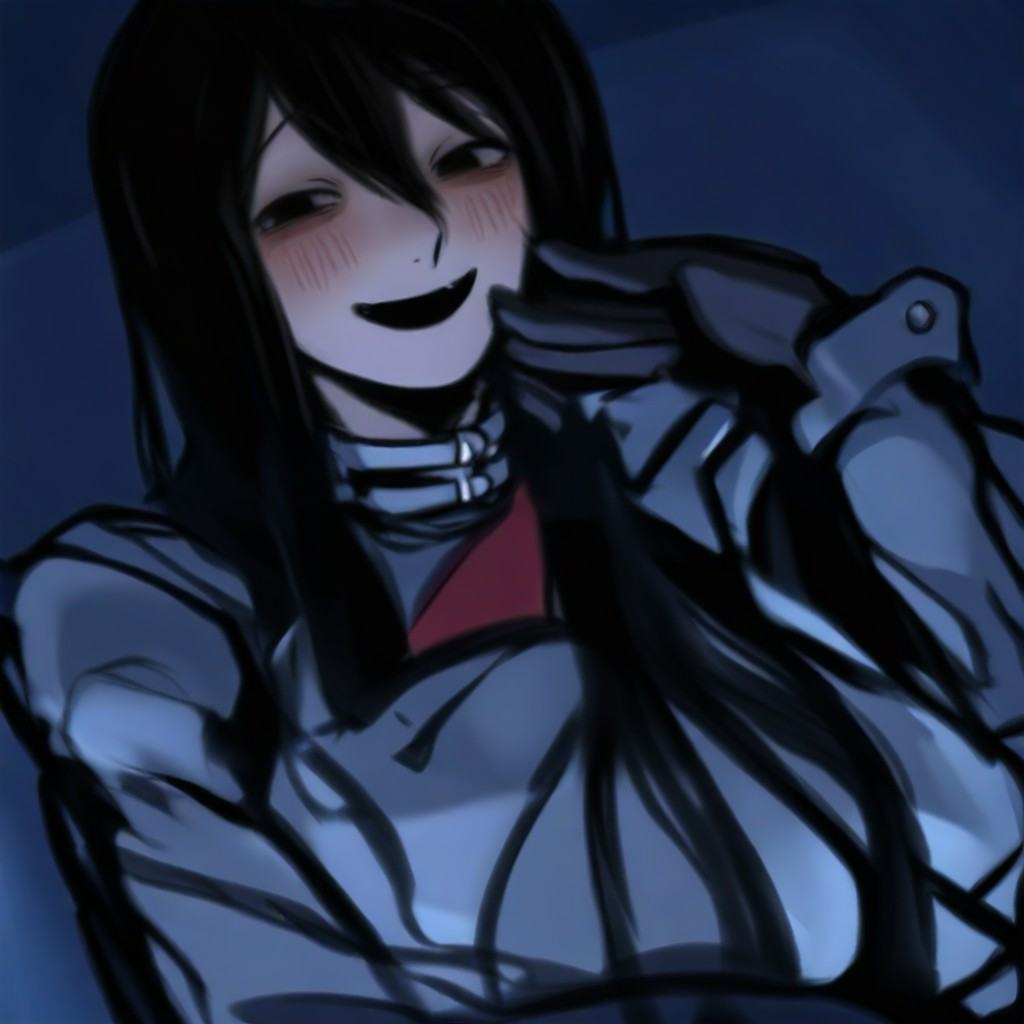 black hair,  black eyes,  long hair on Tensor.Art