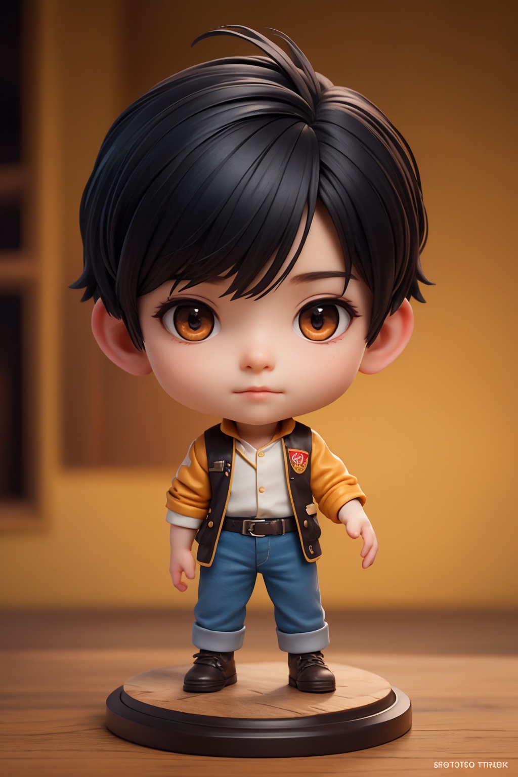 (best quality:1.4),(masterpiece:1.4),(photorealistic:1.4),(Realistic:1.2),(ultra high res, raw photo:1.4),(hdr, hyperdetailed:1.2),(8K:1.2),cinematic photo 1boy,(chibi:1.1),black hair,full body,