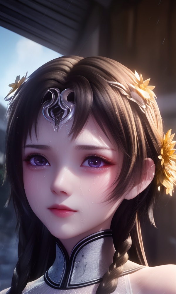 (,1girl, ,best quality, ),looking at viewer, <lora:406-DA-太一剑仙传-钟灵秀:0.8> ,,ultra detailed background,ultra detailed background,ultra realistic 8k cg,  ,masterpiece, (( , )), ultra realistic 8k cg, ,   crying with eyes open,    ,eyelashes,magic,hydrokinesis,sweat, wet, rain, ,       (()), (),