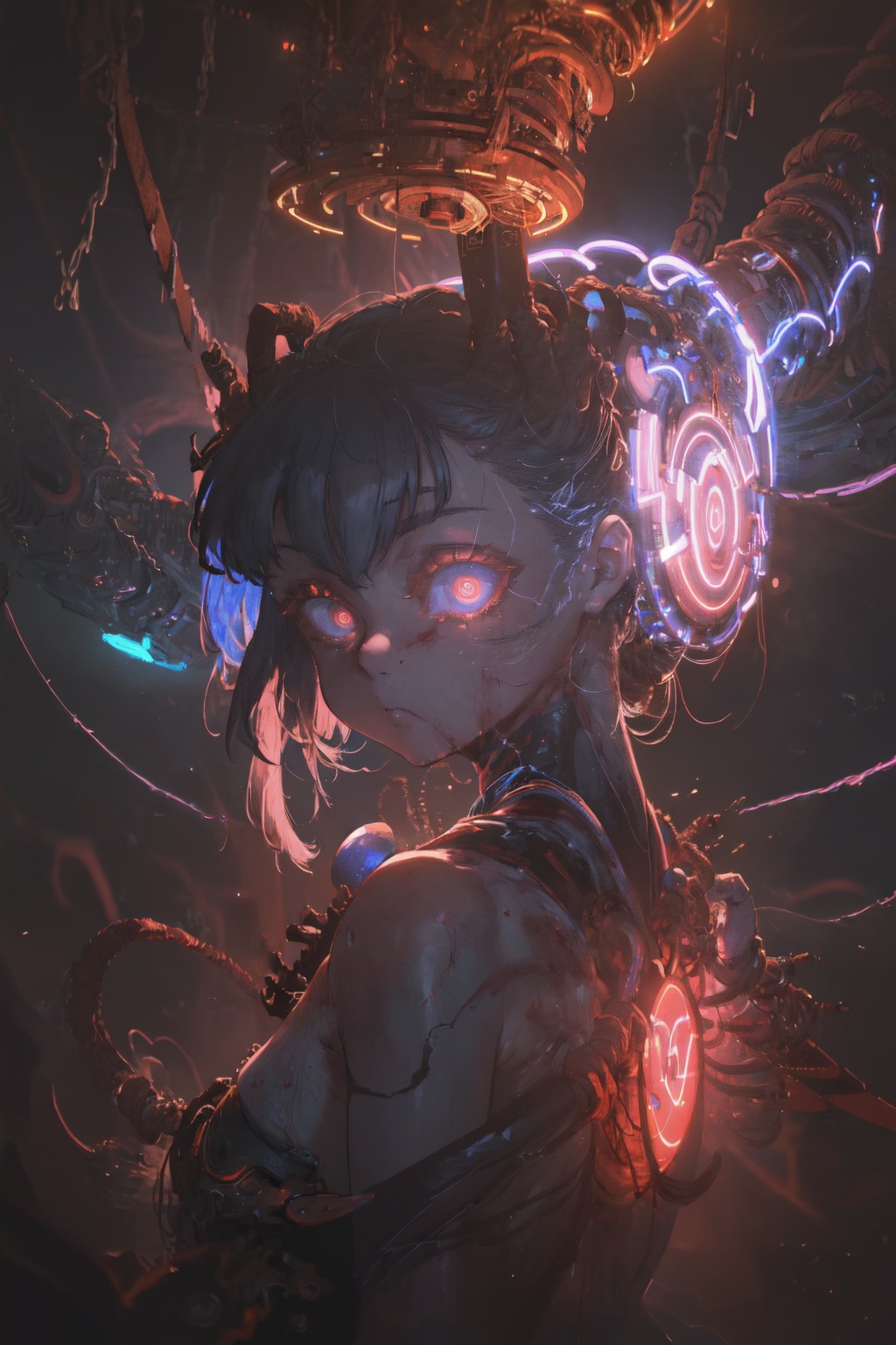 1girl,  glowing eyes,  facing camera on Tensor.Art