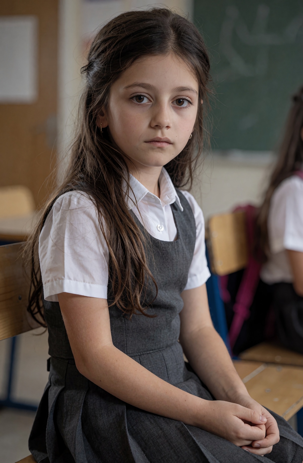 Adorable little 8 year old female child,  MilaDW,  flat chest on Tensor.Art