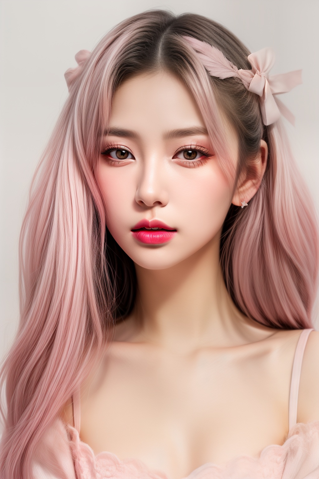 ((nail polish,  eyeliner,  eyelashes on Tensor.Art